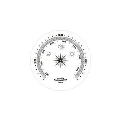 Ambient Weather YG315 close-up of thermometer barometer hygrometer dials for clear readings