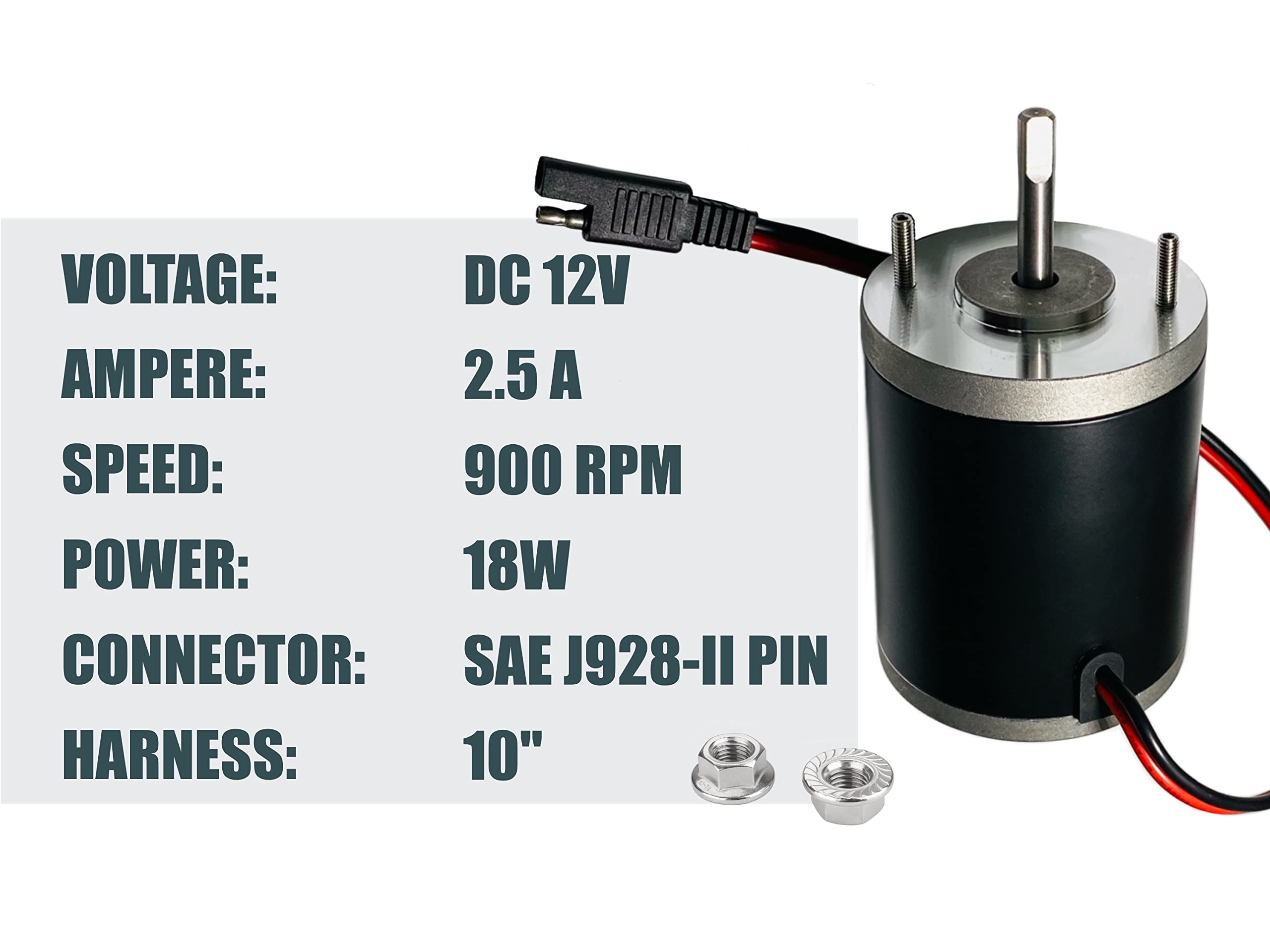 AMBITIONMOTOR closeup of label and specs for correct model verification