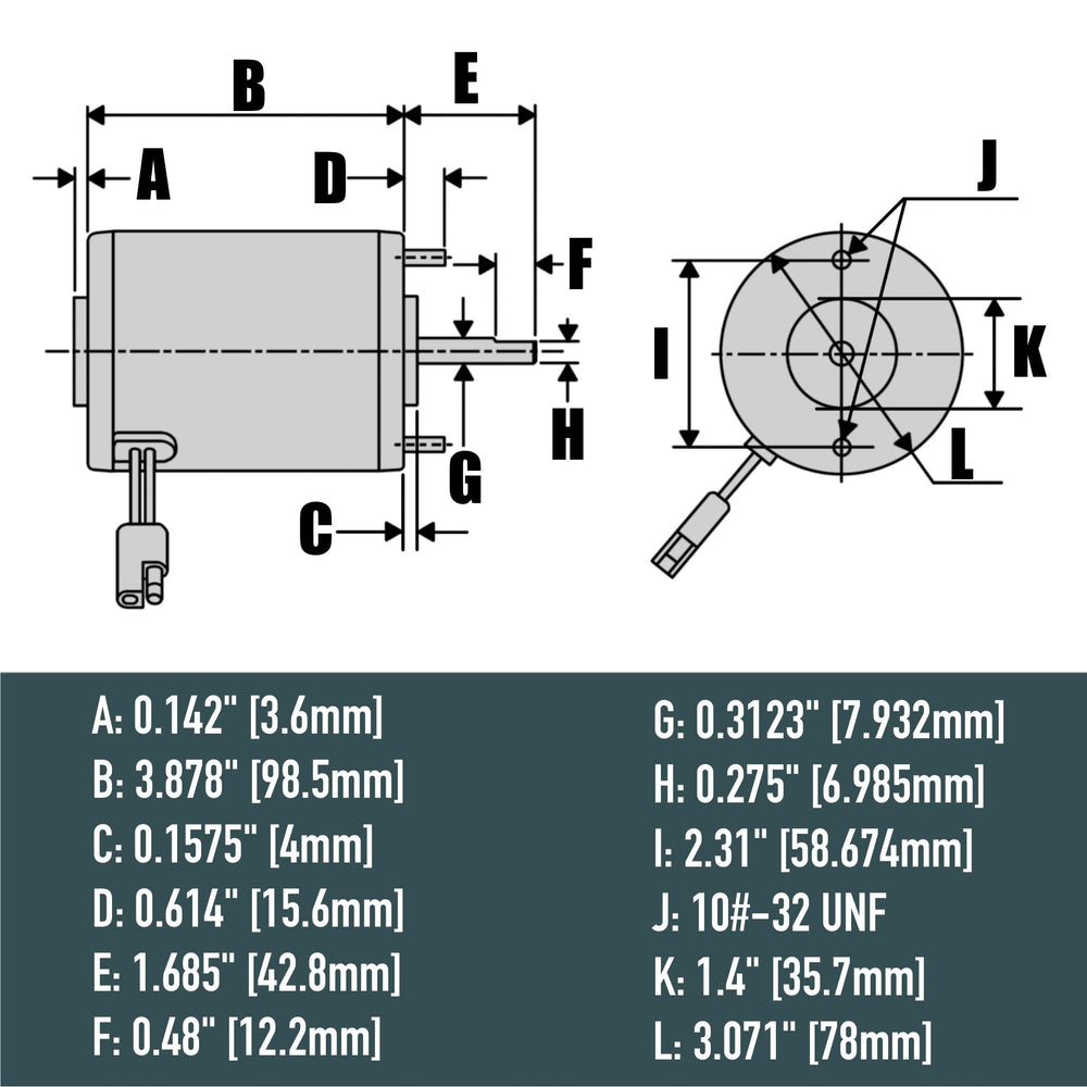 AMBITIONMOTOR motor installed in UTV spreader demonstrating direct-fit use