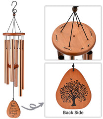 AMBOBE wind chime hanging in garden creating peaceful reflective outdoor atmosphere
