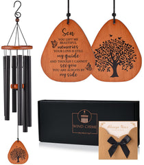 AMBOBE front view of wind chime in box showing ready-to-gift presentation