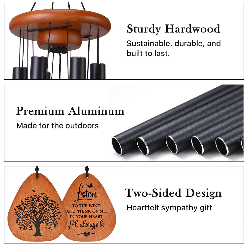 AMBOBE wind chimes hanging in garden creating peaceful outdoor sounds