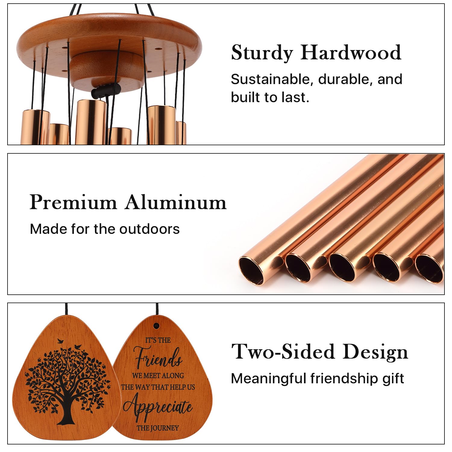 AMBOBE wind chime on porch creating peaceful atmosphere and curb appeal