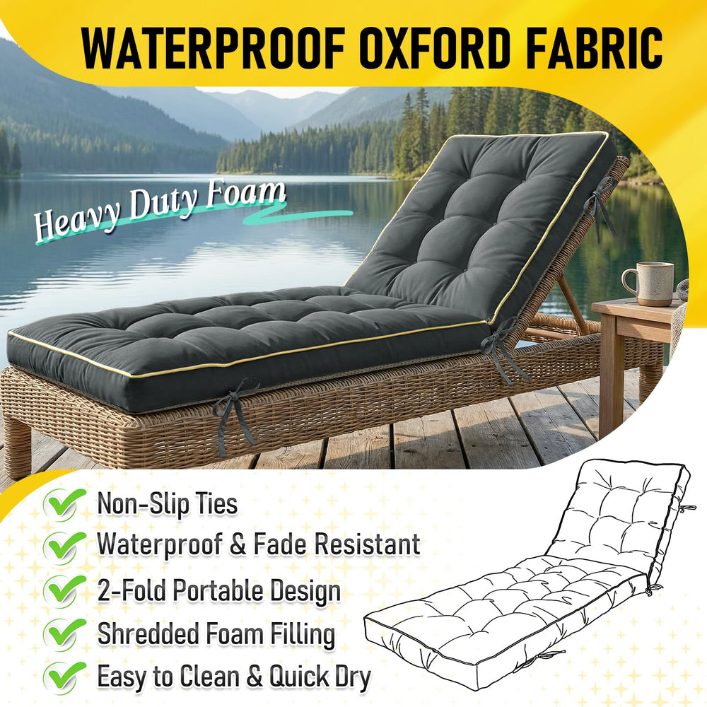 AMCATON folded cushion compressed for storage demonstrating compact two-fold convenience