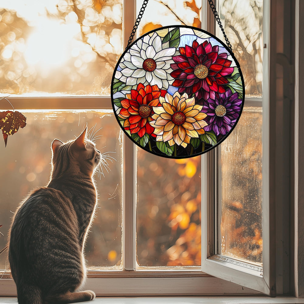 AMDERVEN hanging in window casting colorful light and brightening room benefit
