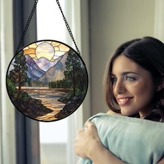 AMDERVEN hanging in window with natural light creating bright, warming atmosphere