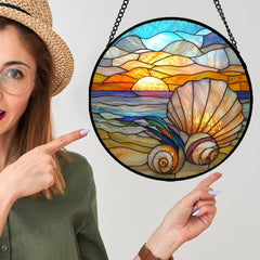 AMDERVEN hanging in window with sunlight benefiting colorful room ambiance