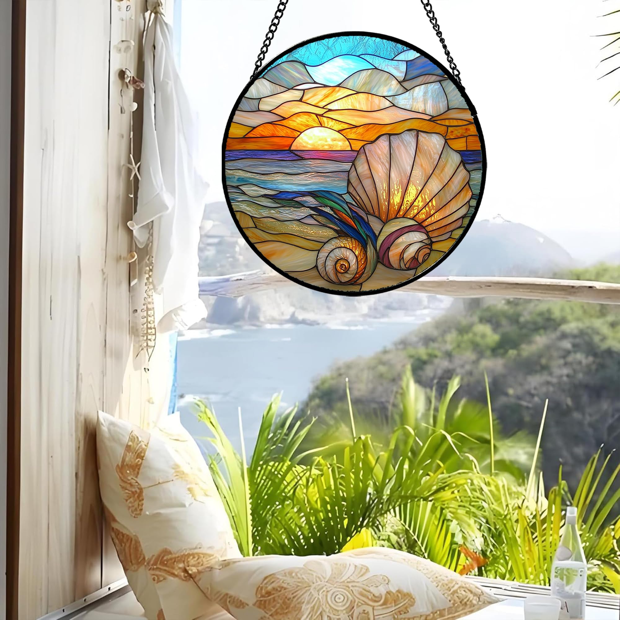 AMDERVEN suncatcher size comparison beside household items benefiting accurate scale expectations
