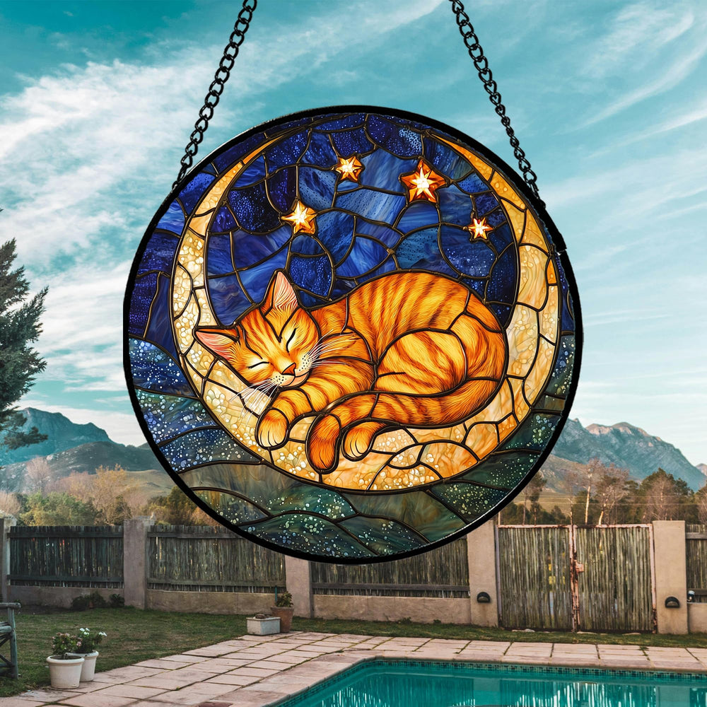 AMDERVEN hanging in window producing warm colorful sunlight accents