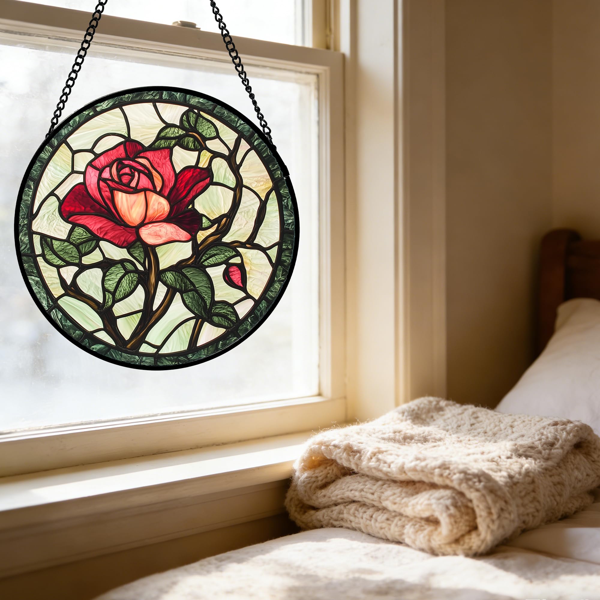 AMDERVEN metal edging and loop detail showing durable construction and secure hanging