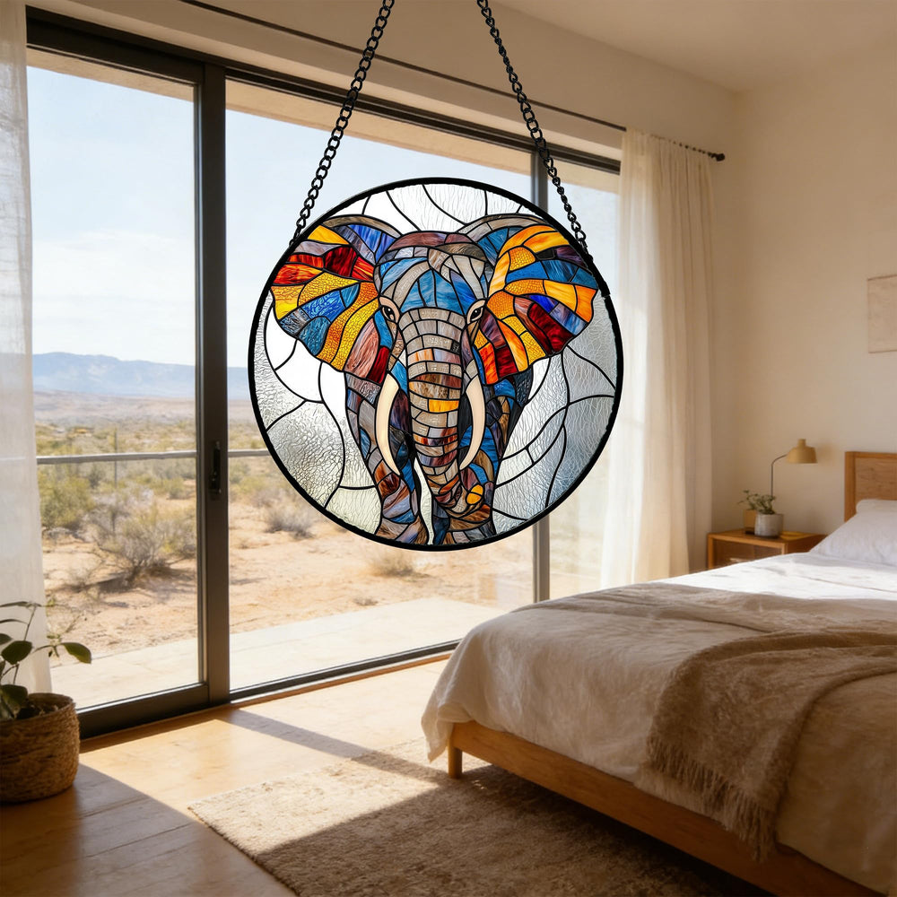 AMDERVEN suncatcher producing light pattern on wall for visual warmth