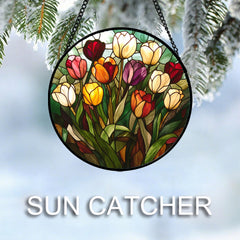 AMDERVEN suncatcher beside ruler showing 11.8 inch scale for sizing clarity