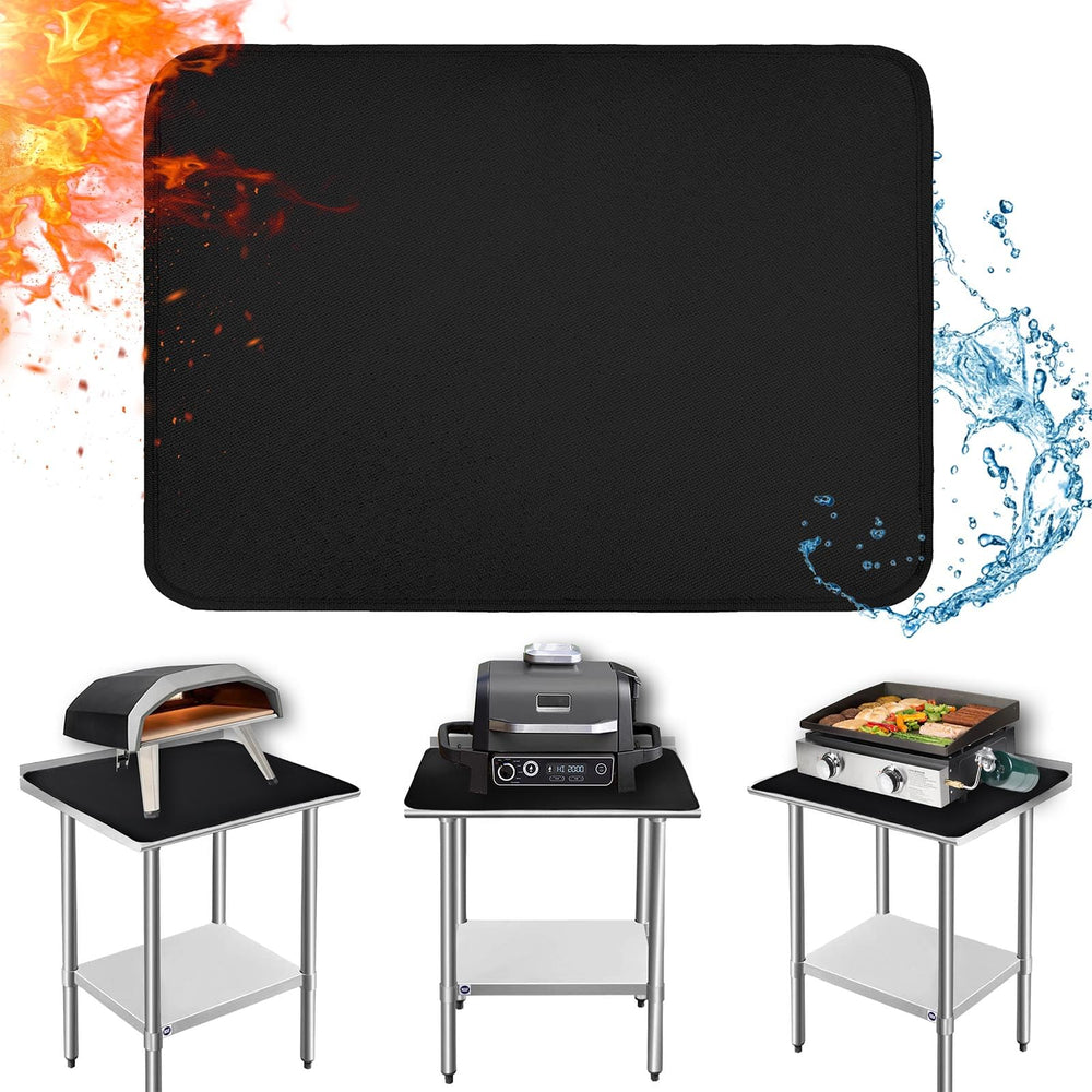 Amerbro front view of mat showing full 31x24 inch protector and fit benefits