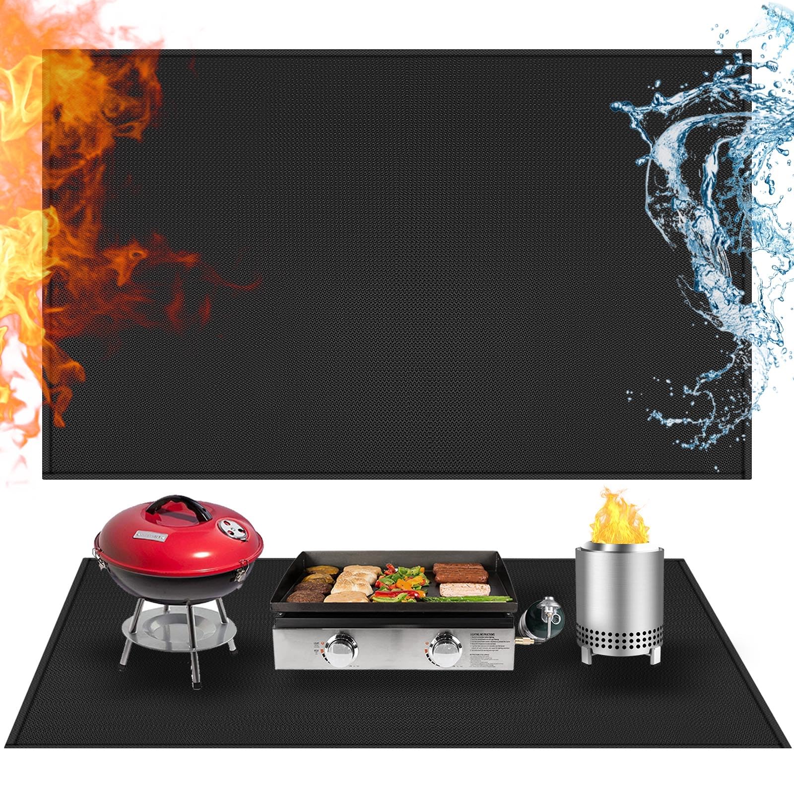 Amerbro front view of full 48x24in mat protecting table surface