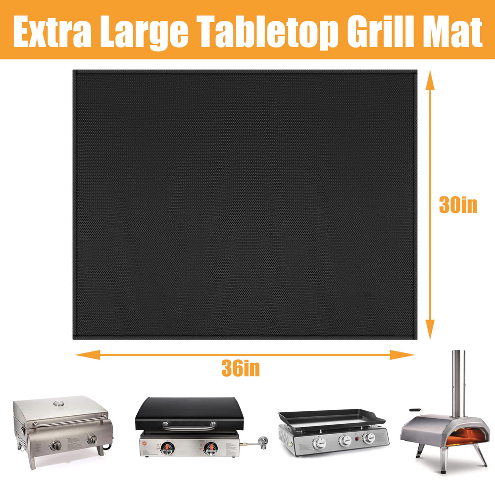 Amerbro mat under air fryer protecting countertop from heat and grease