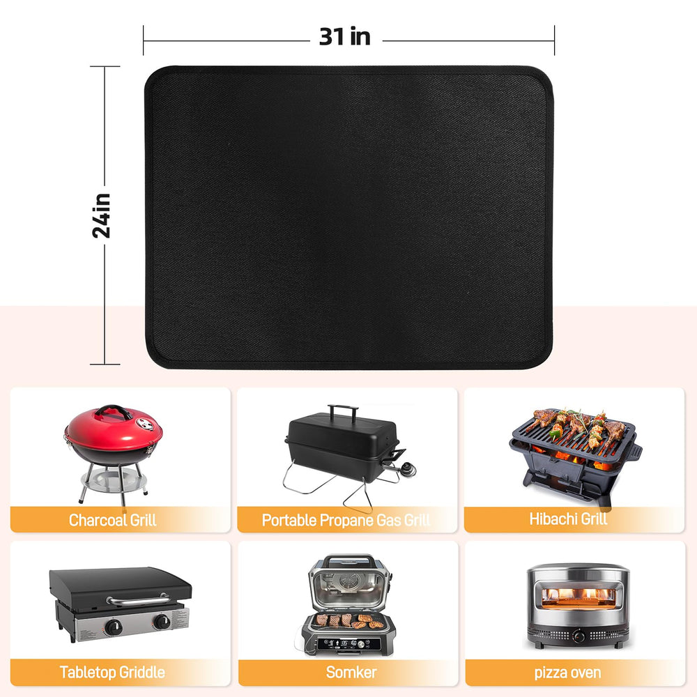 Amerbro mat on table with ruler showing 31x24 inch size for proper fit