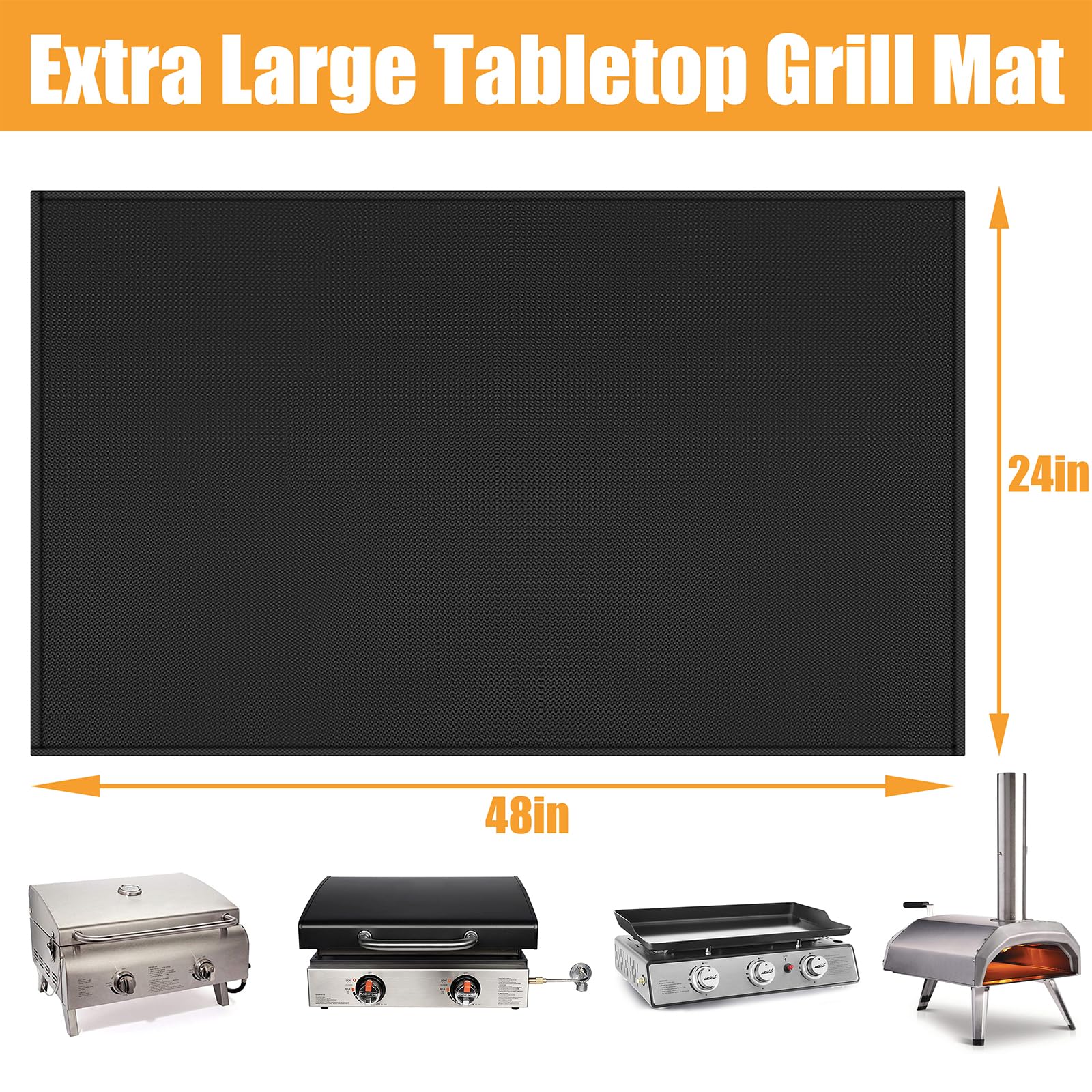 Amerbro mat beside ruler showing exact 48x24in size for proper fit