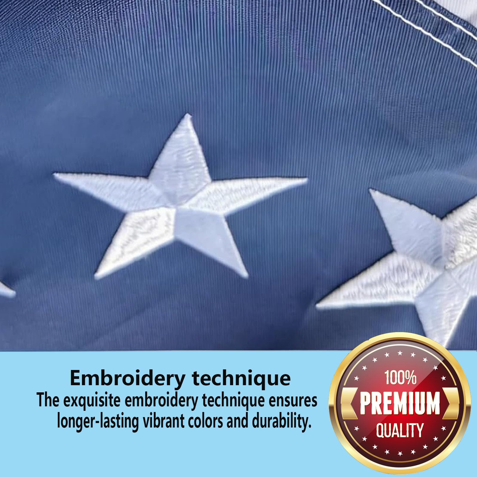 Generic image of flag flying in breeze showing lightweight nylon benefit: graceful movement outdoors