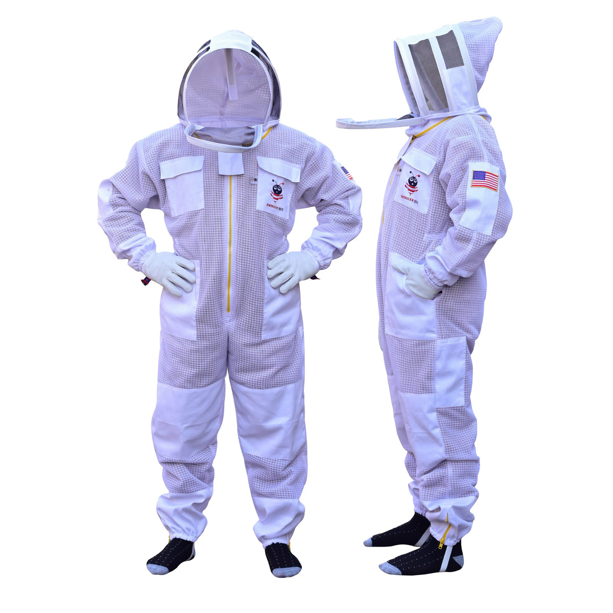 American Bee front view of suit shows full-body protection and cooling