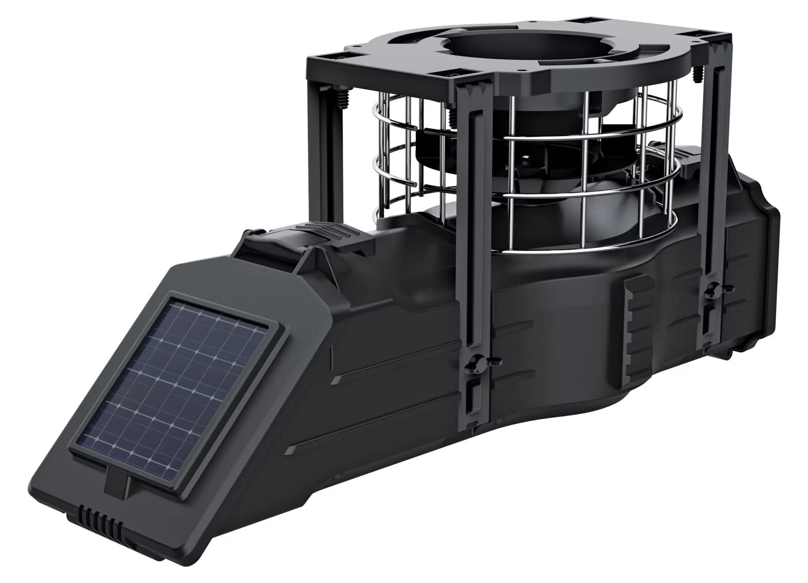 American Hunter Sunslinger close-up of metal spin plate, reliable feed distribution