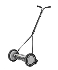 American Lawn Mower front profile showing compact 16-inch body and handle benefits