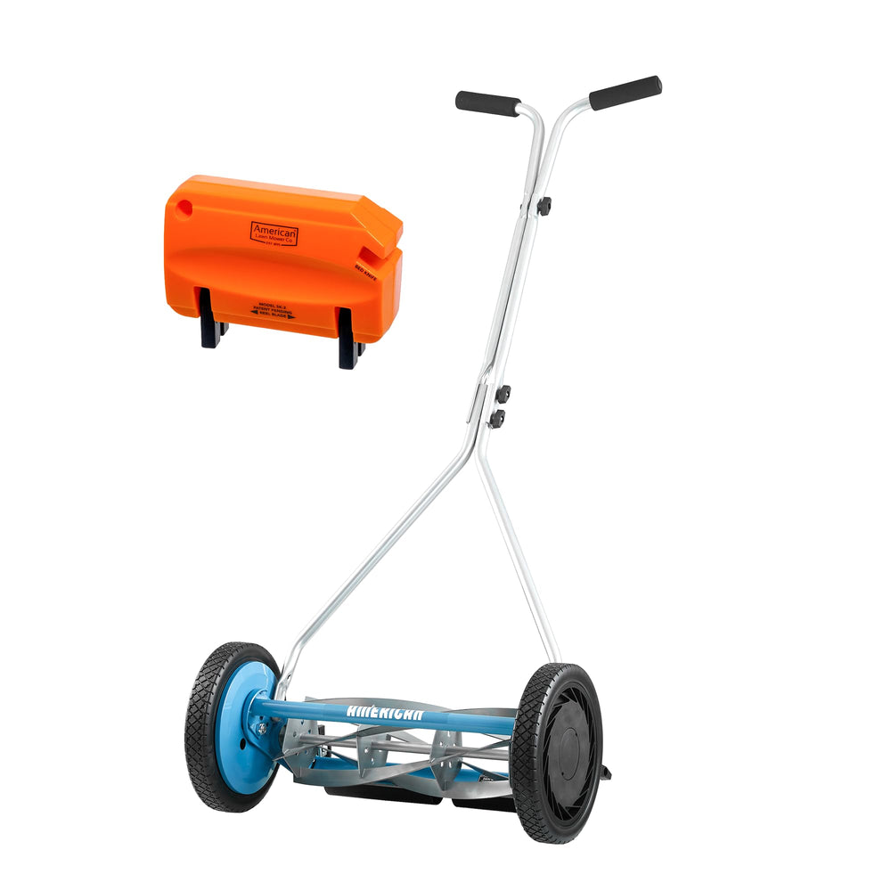 American Lawn Mower 1415-16SK2 front view showing compact design and clean cut benefit
