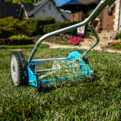 American Lawn Mower Company close-up of four blades showing precise scissor-style cut