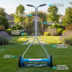 American Lawn Mower Company T-handle detail illustrating comfortable grip and control