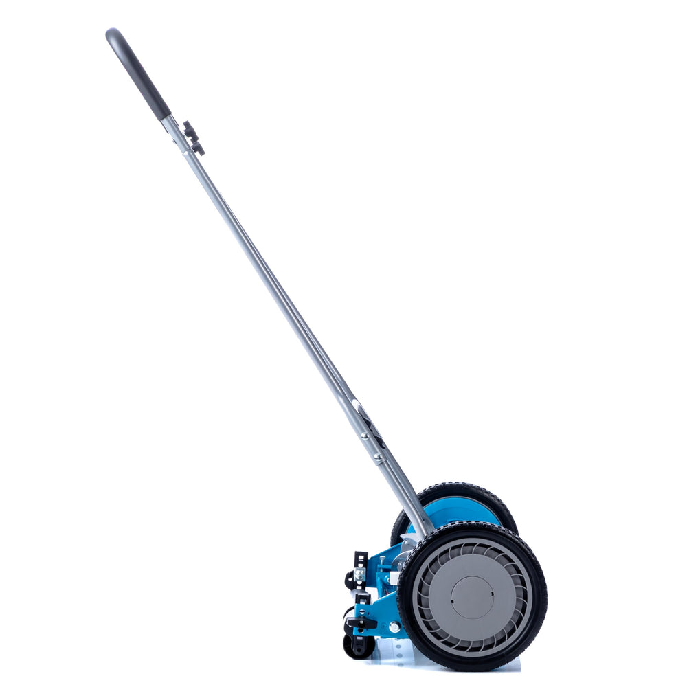 American Lawn Mower Company handle ergonomic grip displaying comfortable control during mowing