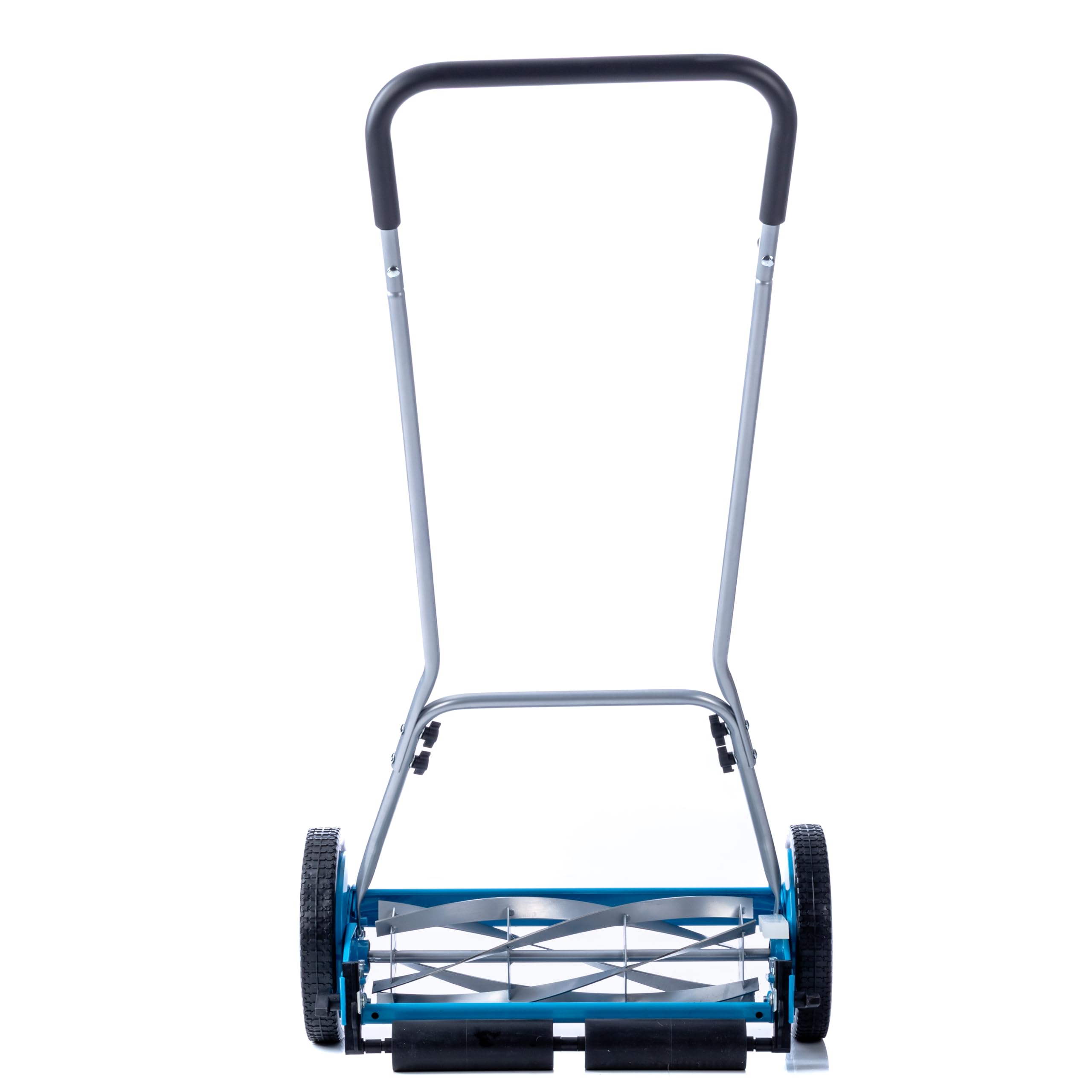 American Lawn Mower Company side profile in use showing ergonomic handling and balanced push