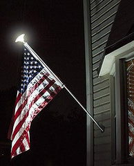 American Signature top-mounted on pole illuminating flag for clear nighttime visibility
