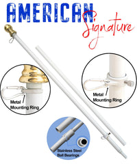 American Signature close-up of spinning ball-bearing joint showing smooth rotation and tangle prevention benefit