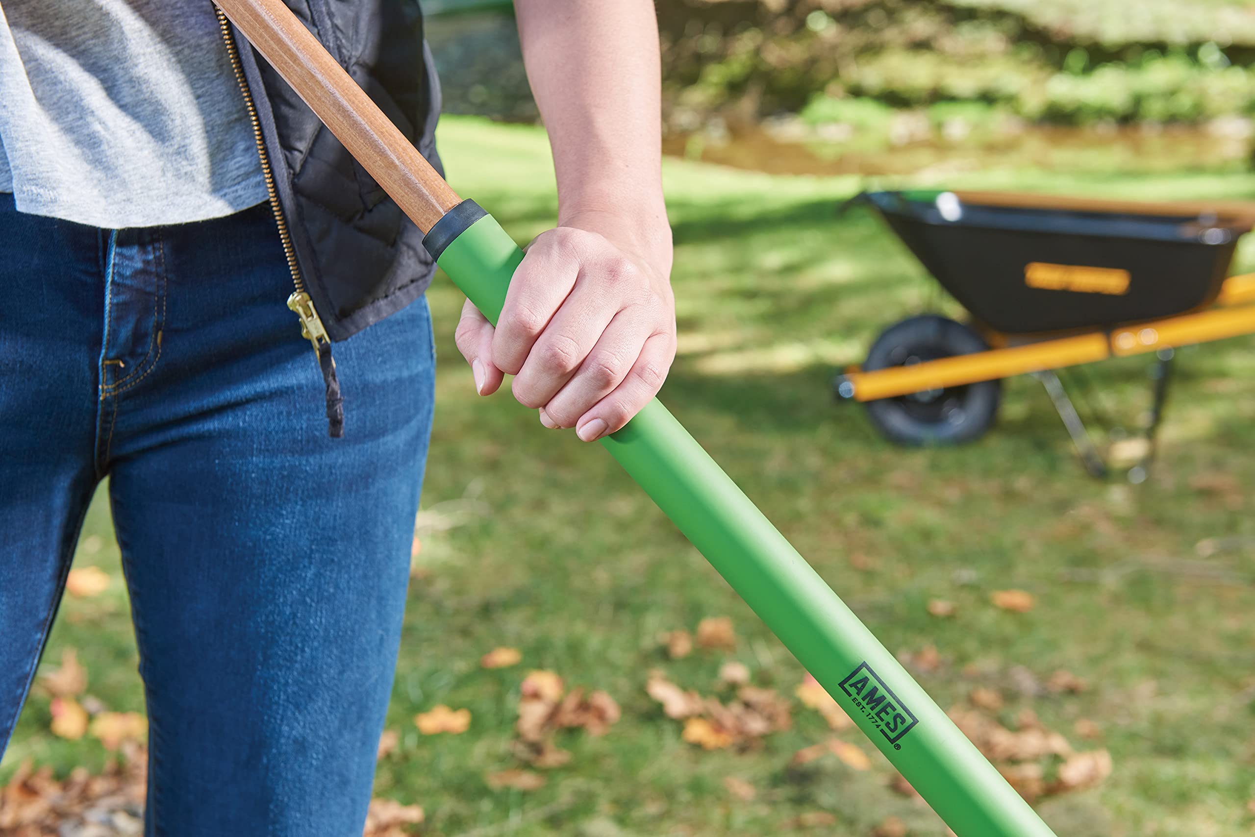 AMES oversized comfort grip close-up for reduced hand fatigue