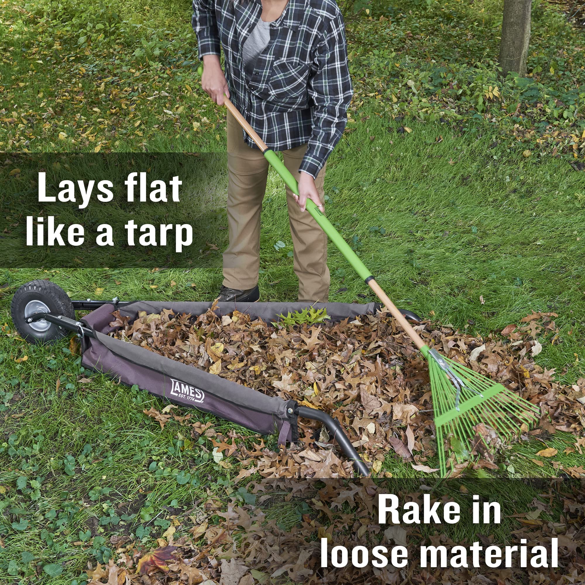 AMES canvas tray close-up showing durable material and easy loading benefit