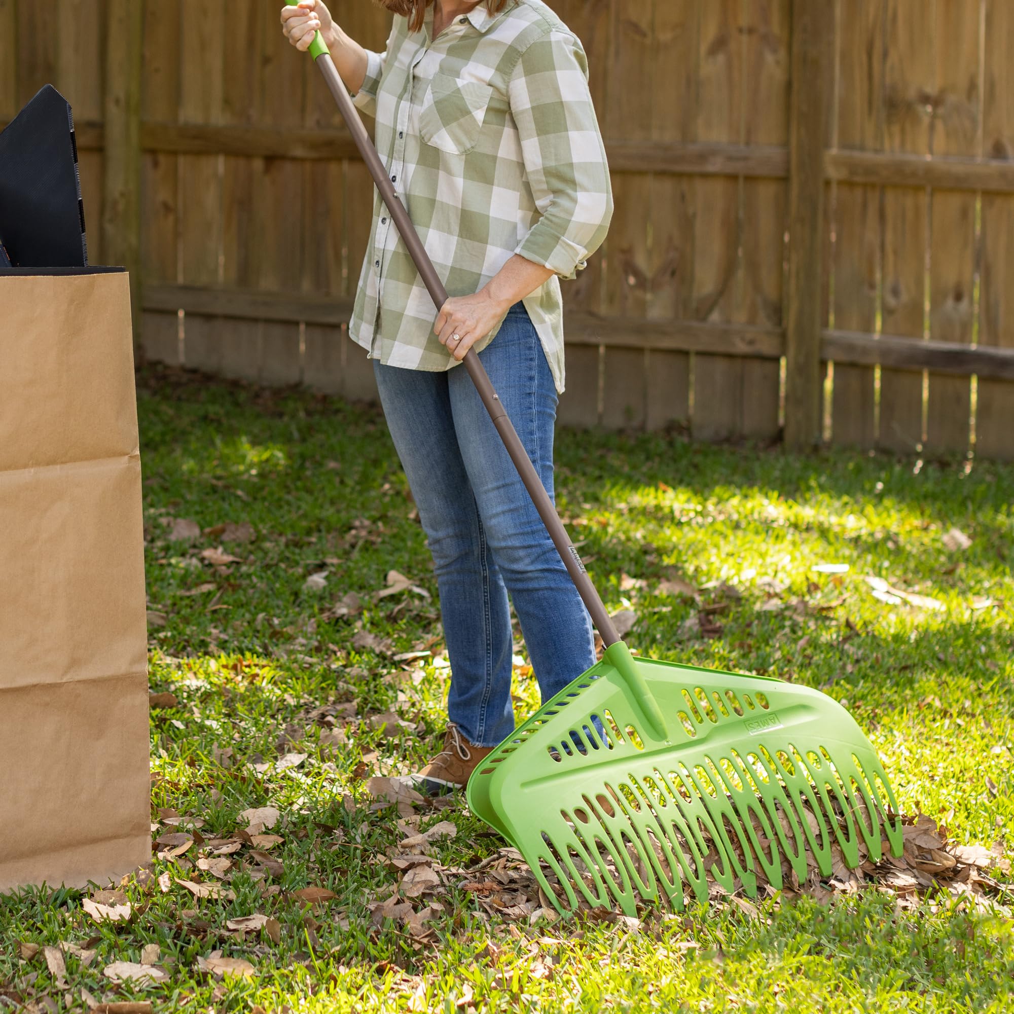 AMES cushioned grip handle highlighting comfort and control during extended use