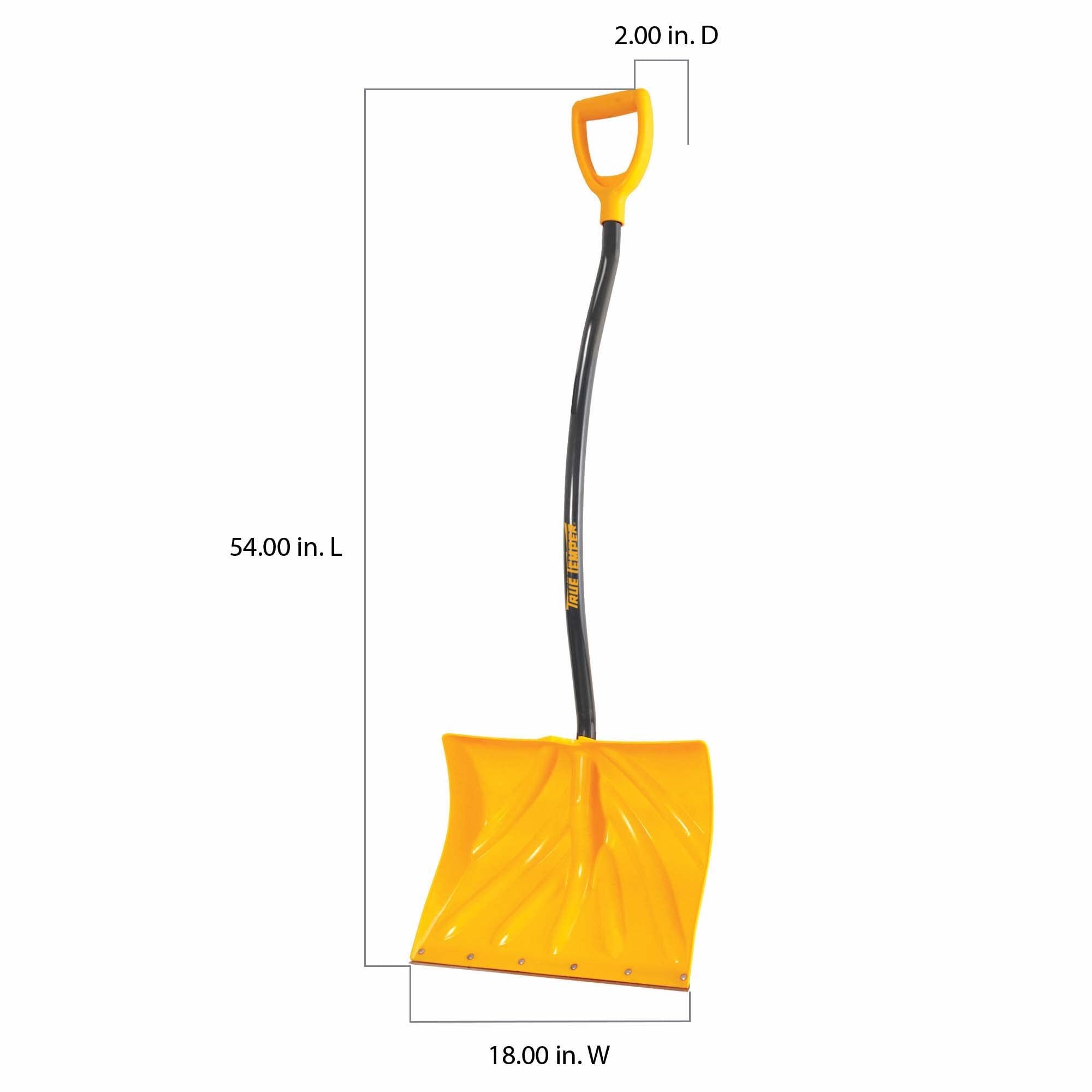 AMES True Temper oversized D-grip handle detail for secure gloved-hand comfort