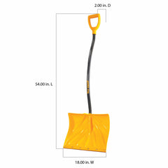 AMES True Temper oversized D-grip handle detail for secure gloved-hand comfort