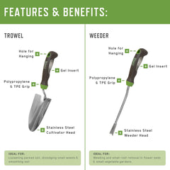 AMES gel grip handle detail showing cushioned comfort for hands