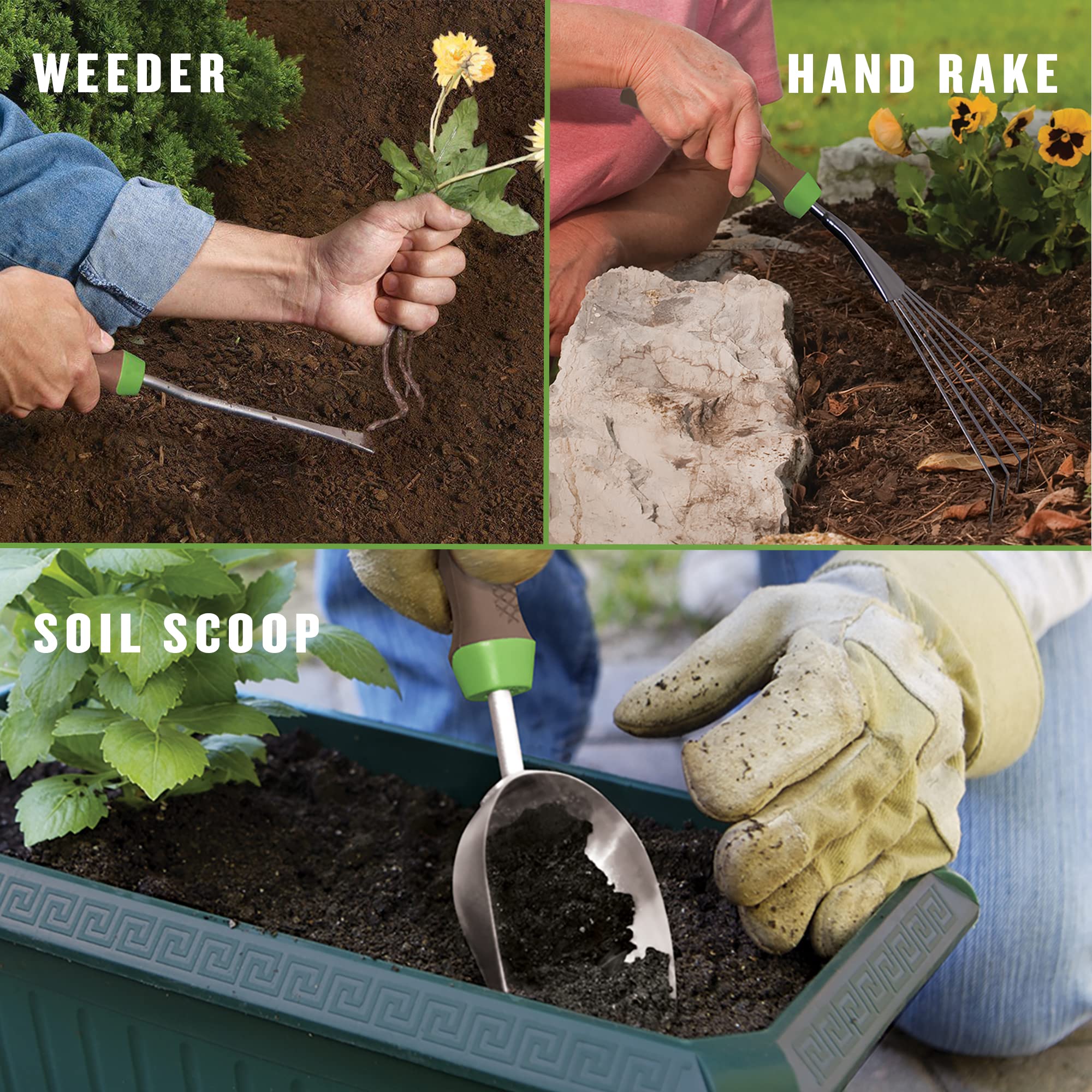 AMES tools hung on a hook for tidy storage and quick access
