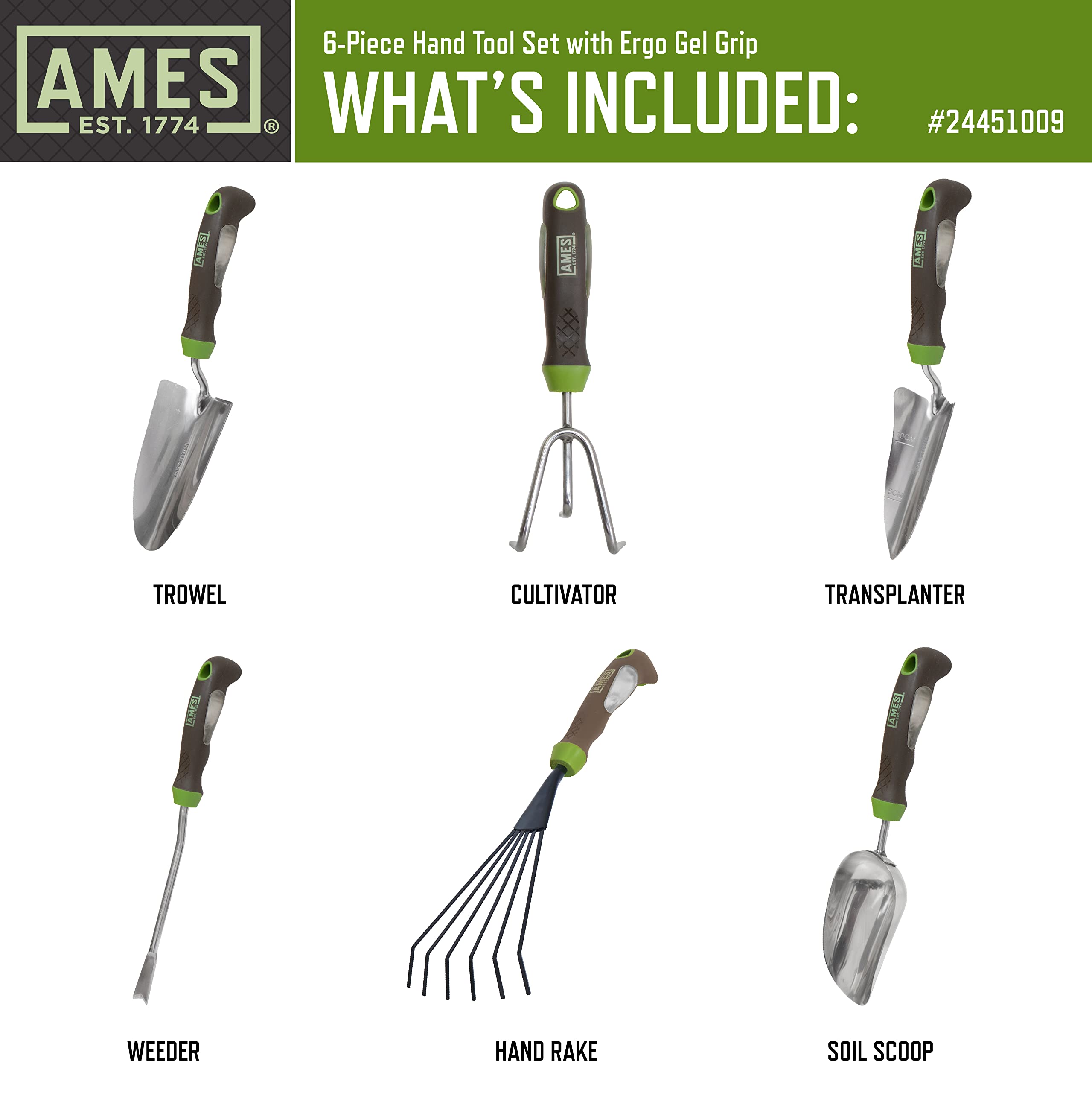 AMES trowel close-up of stainless steel blade highlighting precision