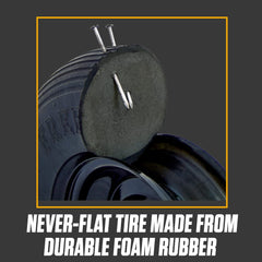 AMES hub and ball-bearing detail for smoother rolling benefit