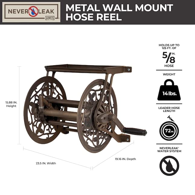 AMES reel mounted on brick wall showing secure installation benefit