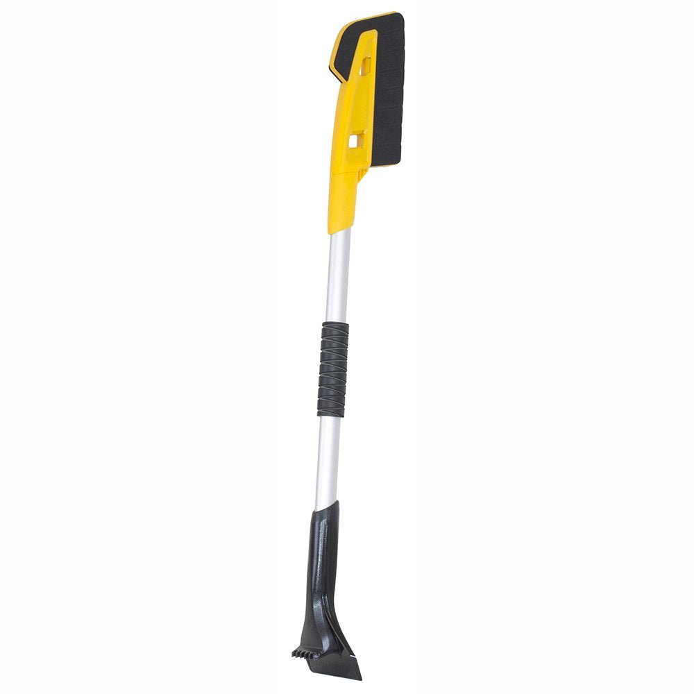 AMES True Temper front view showing 36-inch snow brush protecting car paint