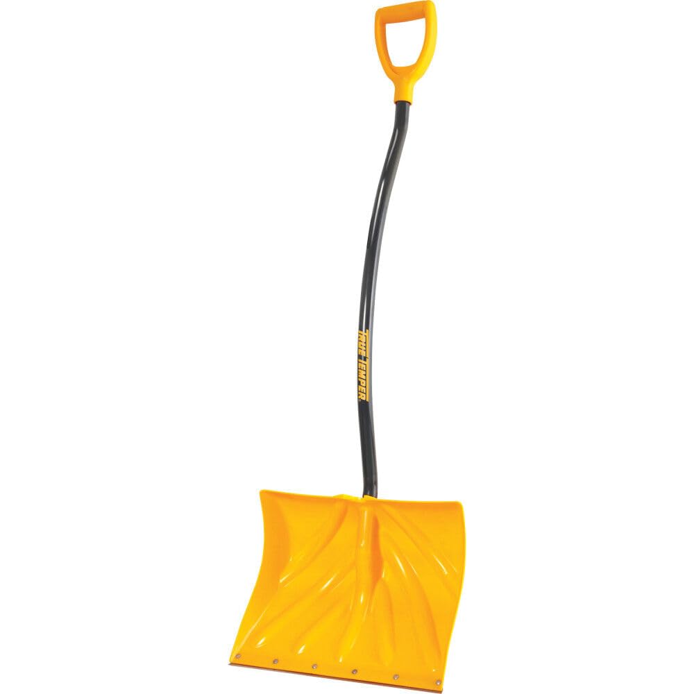 AMES True Temper front view showing 18-inch blade and ergonomic handle for efficient clearing