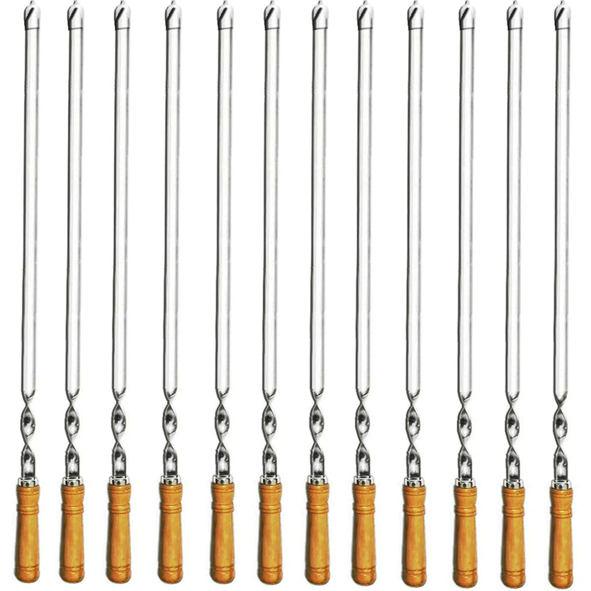 Amestar front view of 12-pack skewers showing full set and packaging benefits