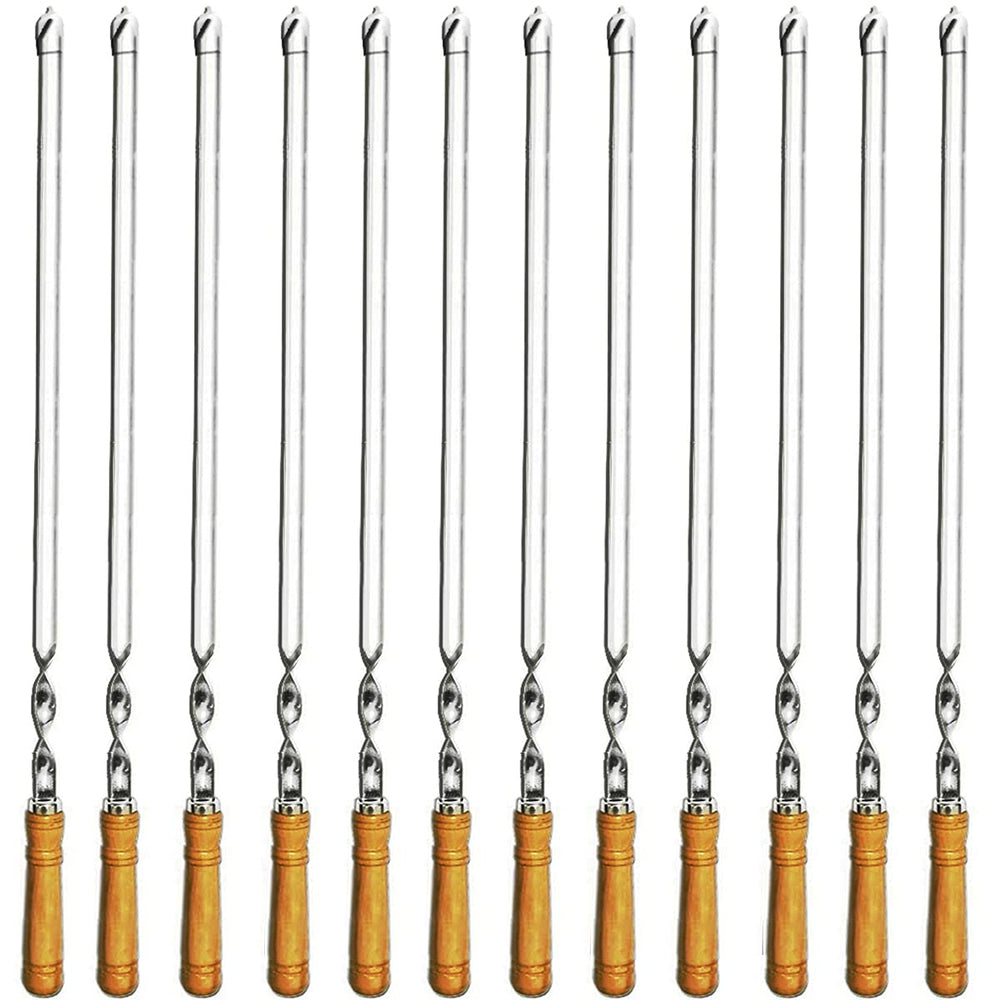 Amestar front view showing full 12-pack skewers and packaging benefit durability