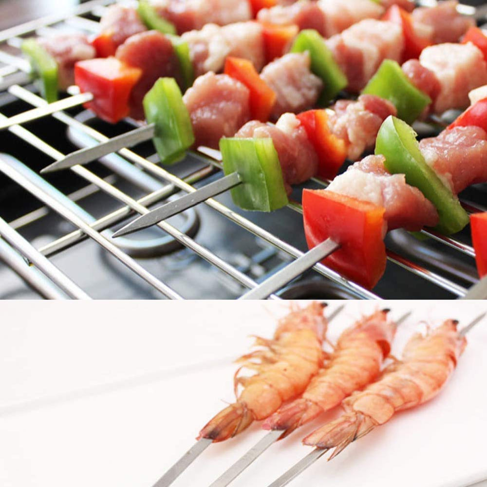Amestar plated shish kebabs on table showing party-ready presentation