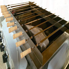Amestar skewers loaded with meats and vegetables showing capacity advantage