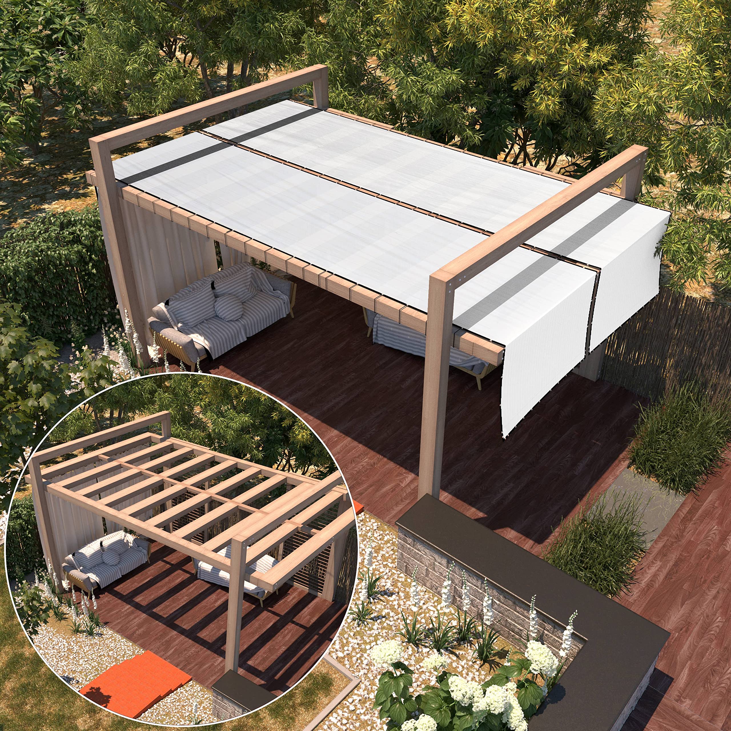 Amgo backyard lifestyle setting showing privacy screen enhancing outdoor space