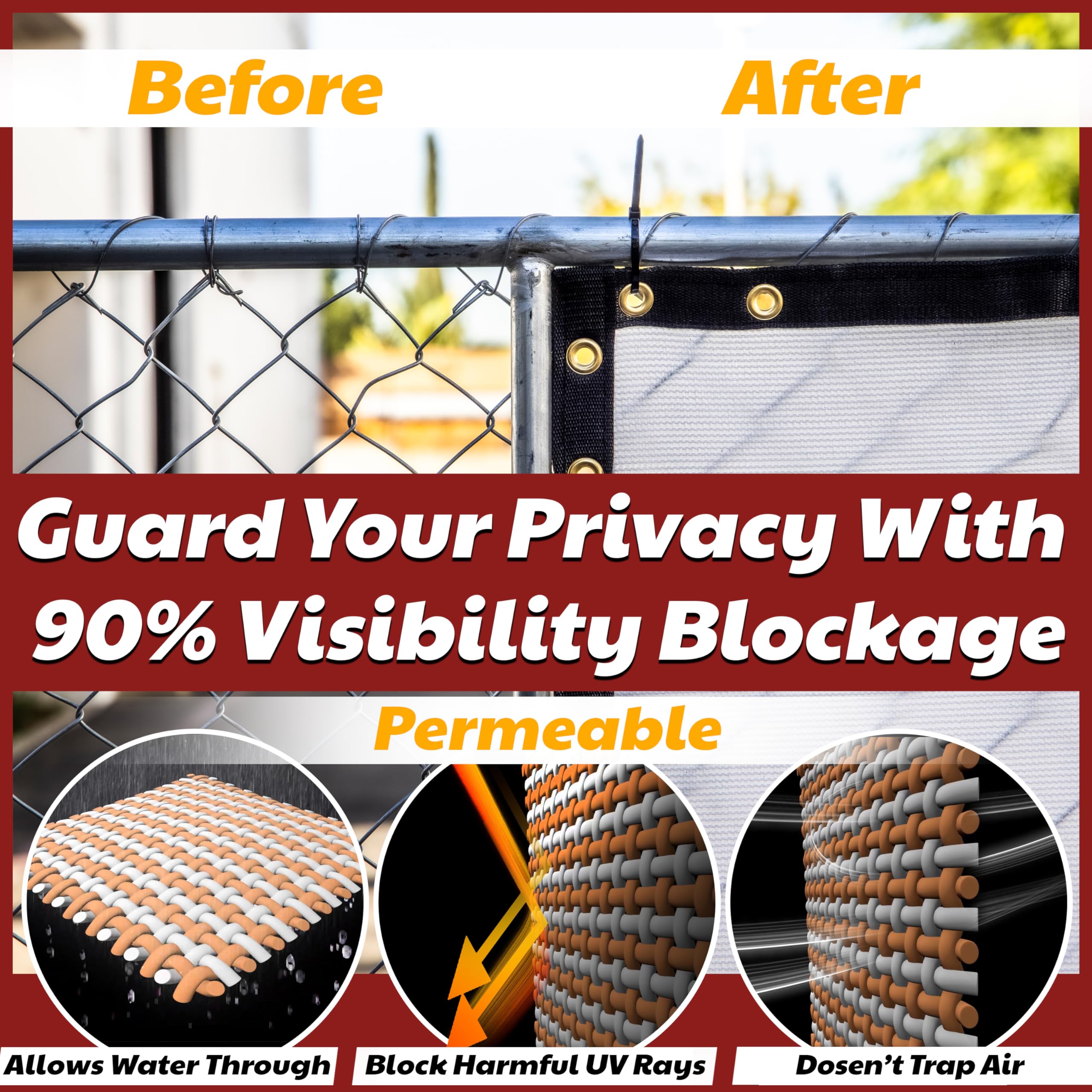 Amgo screen installed on a wooden fence providing immediate backyard seclusion